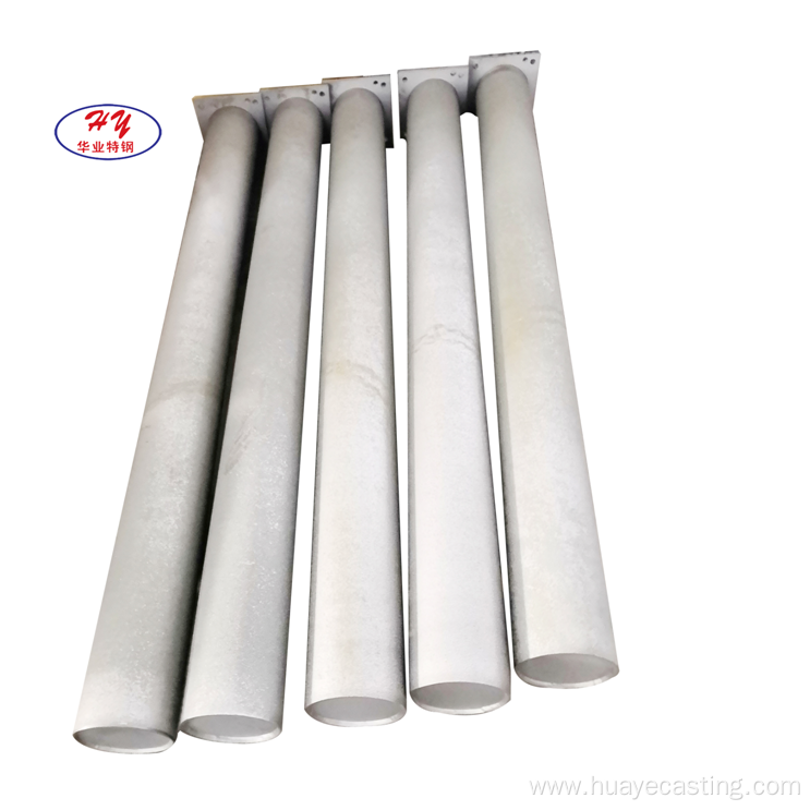 Heat resistant casting straight type radiant tube