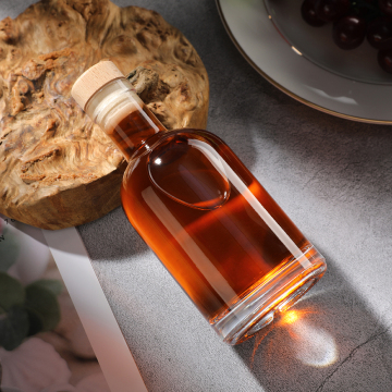 Wine Glass Bottles Clear Storage 250ml Glass Bottle with Cork - Manufacture Factory Wholesale