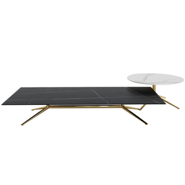 Modern Marbled Gold Simple Design Coffee Side Table