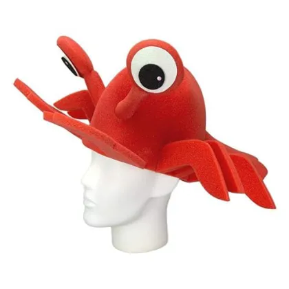 Customized Stuffed Plush Sea Animal Lobster Hat for Parties and Festivals