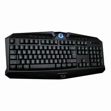 Multimedia keyboard with wired illuminated gaming LED changeable seven backlight