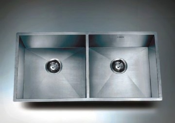 Zero Radius 20 gauge Double Bowl Undermount Sink