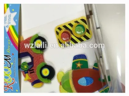 3d cartoon sticker,glitter cartoon car sticker