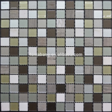 MB1604053 Simple bathroom design cold spray glass mix stone mosaic tiles