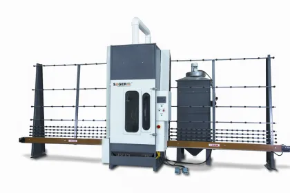 Automatic glass sandblasting machine