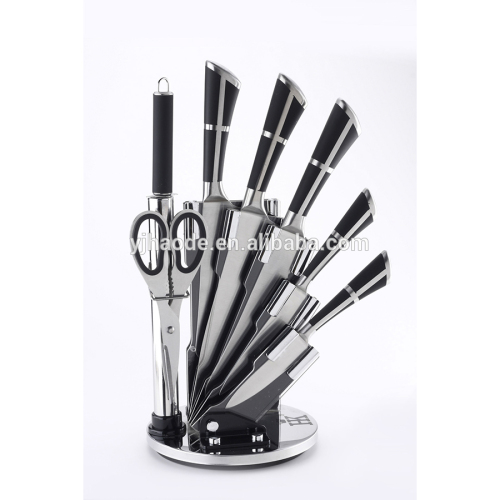 Sedex Top quality 5CR15Mov steel knife set with acrylic block
