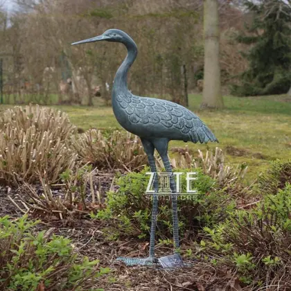 Fine Workmanship metal craft bronze heron fountain