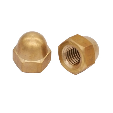 ทองเหลือง Hexagon Acorn Nut