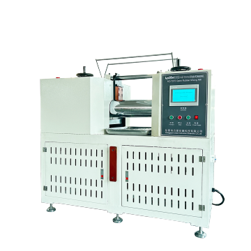 Gebrauchte Gummi -Mischmaschine - kleine zwei Rollmühle für das Labor