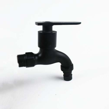 Stainless Steel Quick-Open Washing Machine Faucet - Black