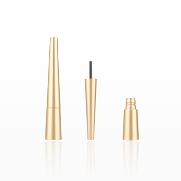 Matte Gold Coating Plastic Eyeliner Tube with Felt Brush Applicator