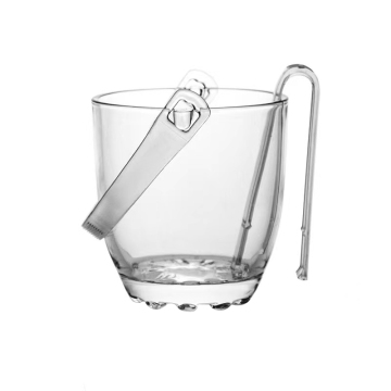 Hot Selling Wholesale Custom Large Metal Ice Bucket with Handle - Crystal Clear Glass Minimalist Design
