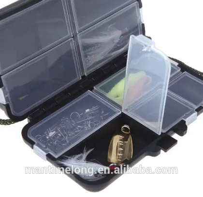 Fishing Tackle Box Fly Fishing Box Spinner Bait Minnow Popper 9 Compartments Fishing Accessories