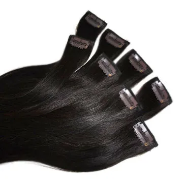 Clip-in Hair Extensions for Black Woman, Virgin Hair
