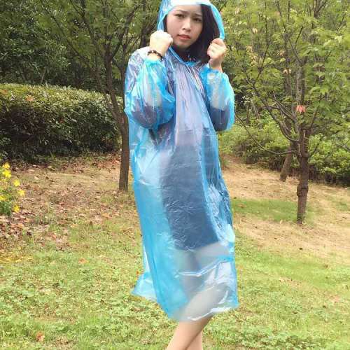 disposable protective raincoat with elastic