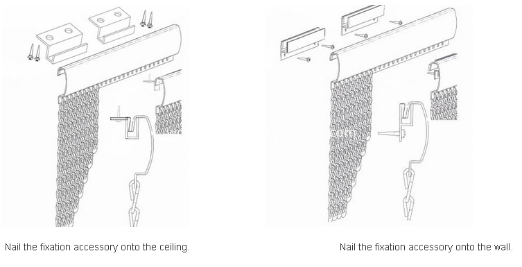 chain link screen install drawing