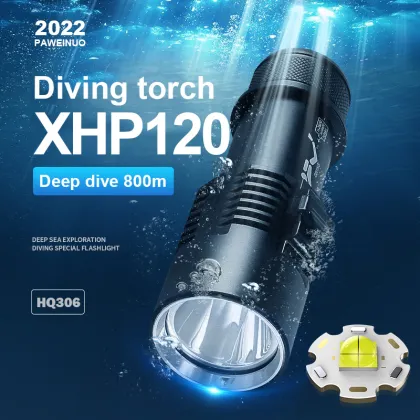 Warsun Underwater Diving Flashlight: IP68 Waterproof, 2500Lm P70 LED with Magnetic Switch