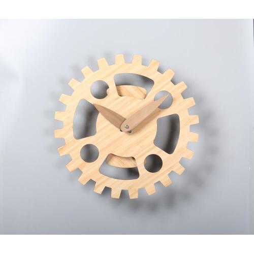 14 Inch Wooden Serrated Gear Wall Clock