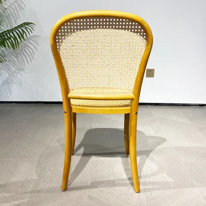 Thonet Original Wood Color Vintage Rattan Chair