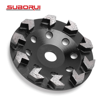 Borui 4 Inch 115mm Diamond Turbo Row Grinding Cup Wheel for Concrete, Masonry, Granite, Marble
