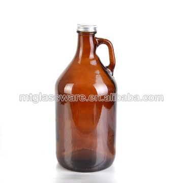 wholesale 2L water amber glass bottle with handle,juice glass bottle                        
                                                Quality Choice