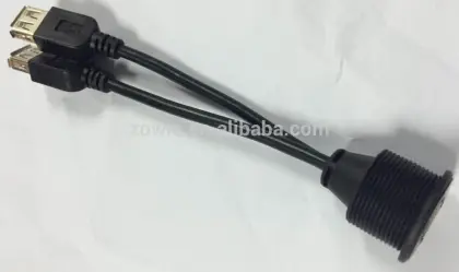 Dual USB short cable jack to usb female
