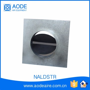 Galvanized square to round neck adapter for ceiling air diffuser and air conditioning, NALDSTR adapter fo HVAC LD diffusers