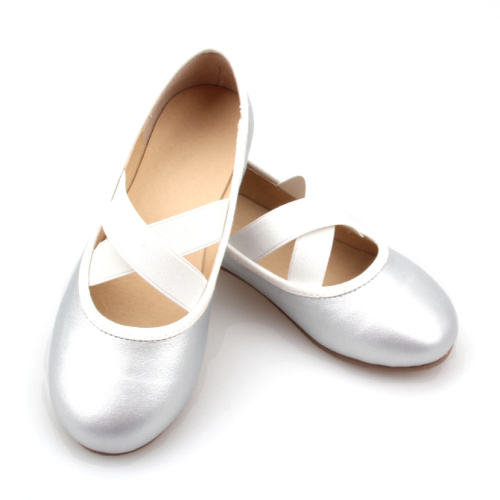Zapatos de vestir de niña de princesa de ballet de encaje cruzado