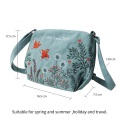 Blumenprinzessin Frauen Leinwand Tasche Stickerei