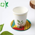 Silicone Embossed Logo Candy Color Cup Coaster Non-slip