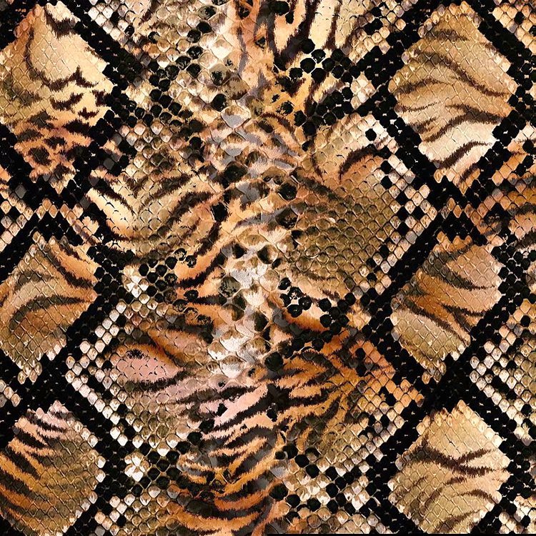 Трикотажная эластичная ткань из полиэстера и спандекса с леопардовым принтом