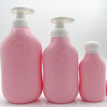 Custom Pink Baby Skin Care Packaging - Plastic Lotion Bottles & Children's Shampoo & Shower Gel Containers