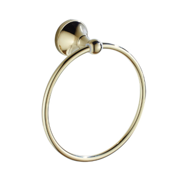 Stylish Gold Plated Brass Towel Ring: A 180g Elegant Wall-Mounted Circular Hanging Tool for Your Shower