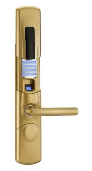 Electronic Finger Scanner Door Lock System Zinc Alloy Yellow