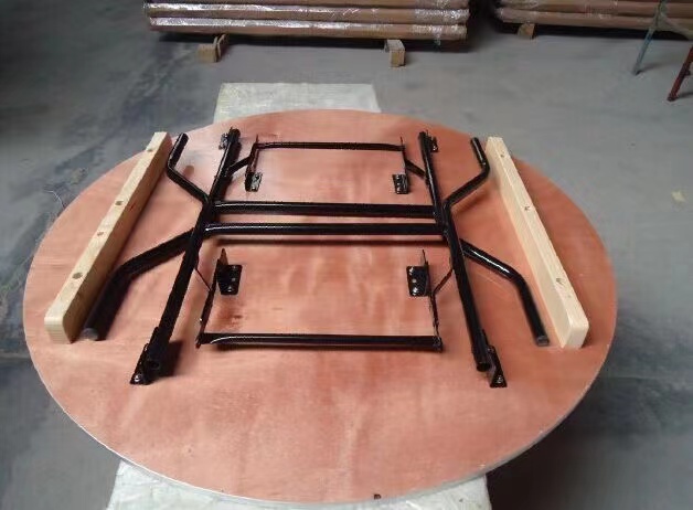 Commercial Outdoor Furniture Wood Top with Metal Legs Dining Restaurant Wooden Hotel Folding Wedding Banquet Table