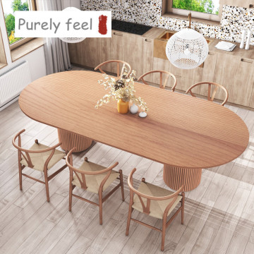 Nordic Home Simple Solid Wood Round Table and Chair Combination