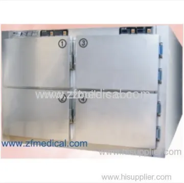 Stainless Steel 4 Bodies Mortuary Freezer 