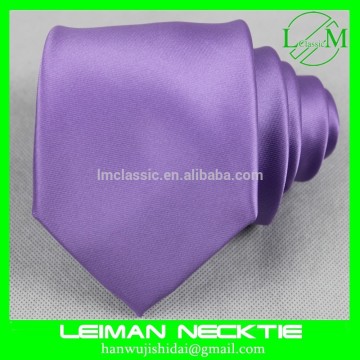 LeiMan Hand Made Polyester Panton Color Plain Tie
