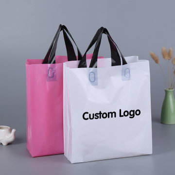 Custom Biodegradable PE Shopping Bag with Handle and Logo