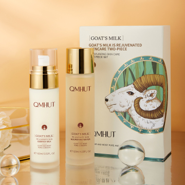 OEM ODM Goat Milk Essence Water and Toner 2-Step Skincare Set for Firming, Repairing, and Nourishing