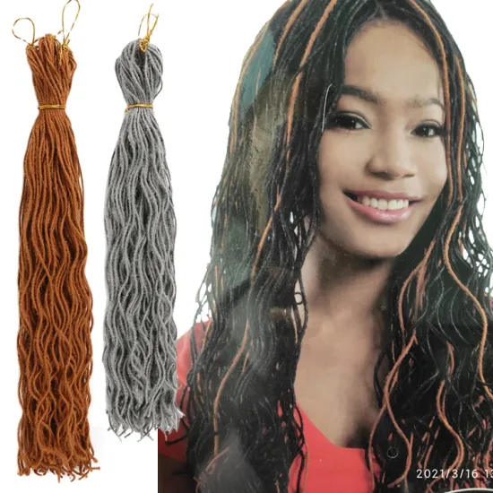 Long Thin Dreadlocks Crochet Hair Braids Micro Faux Locs