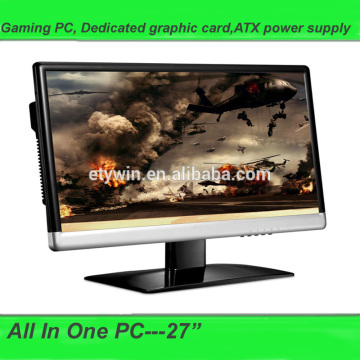 Desktop Application all in one pc , with 27" LED monitor for DIY computer hardware,gaming computer