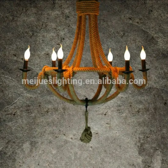 Latest model hemp rope import company indian chandelier light