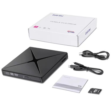 5-in-1 Universal USB Socket with SD Card Reader, USB3.0 & Type-C, External Optical Drive for CD/DVD Burning and Dual Use