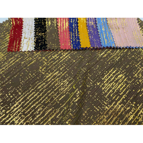 Foil Gold Polyester Tulle Voile Fabric