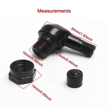 Aluminium alloy leakproof right Angle tire valve cap