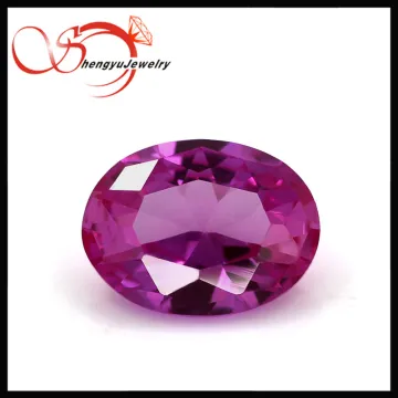 wholesale price synthetic corundum oval 3# ruby stone