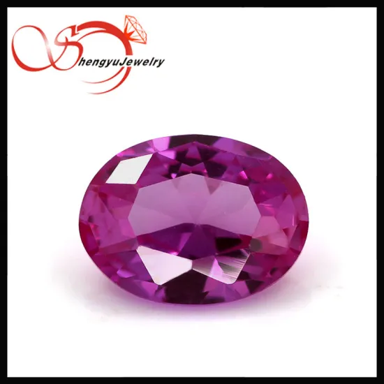 wholesale price synthetic corundum oval 3# ruby stone
