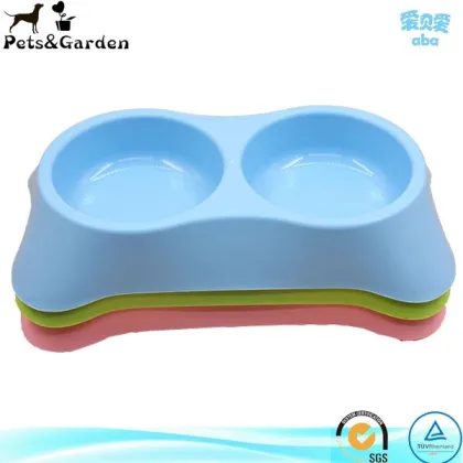 wholesale PP plastic coin dog bowl with rubber ring.