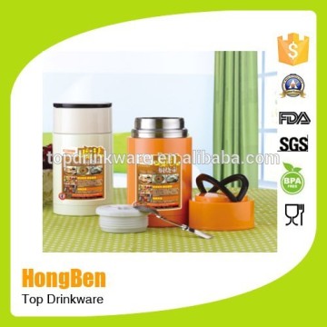 Thermos food container with foldable handle/insulated lunch box with spoon/food lunch box for kids